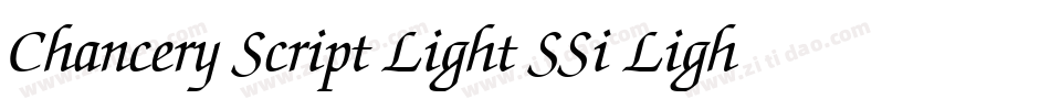 Chancery Script Light SSi Light字体转换